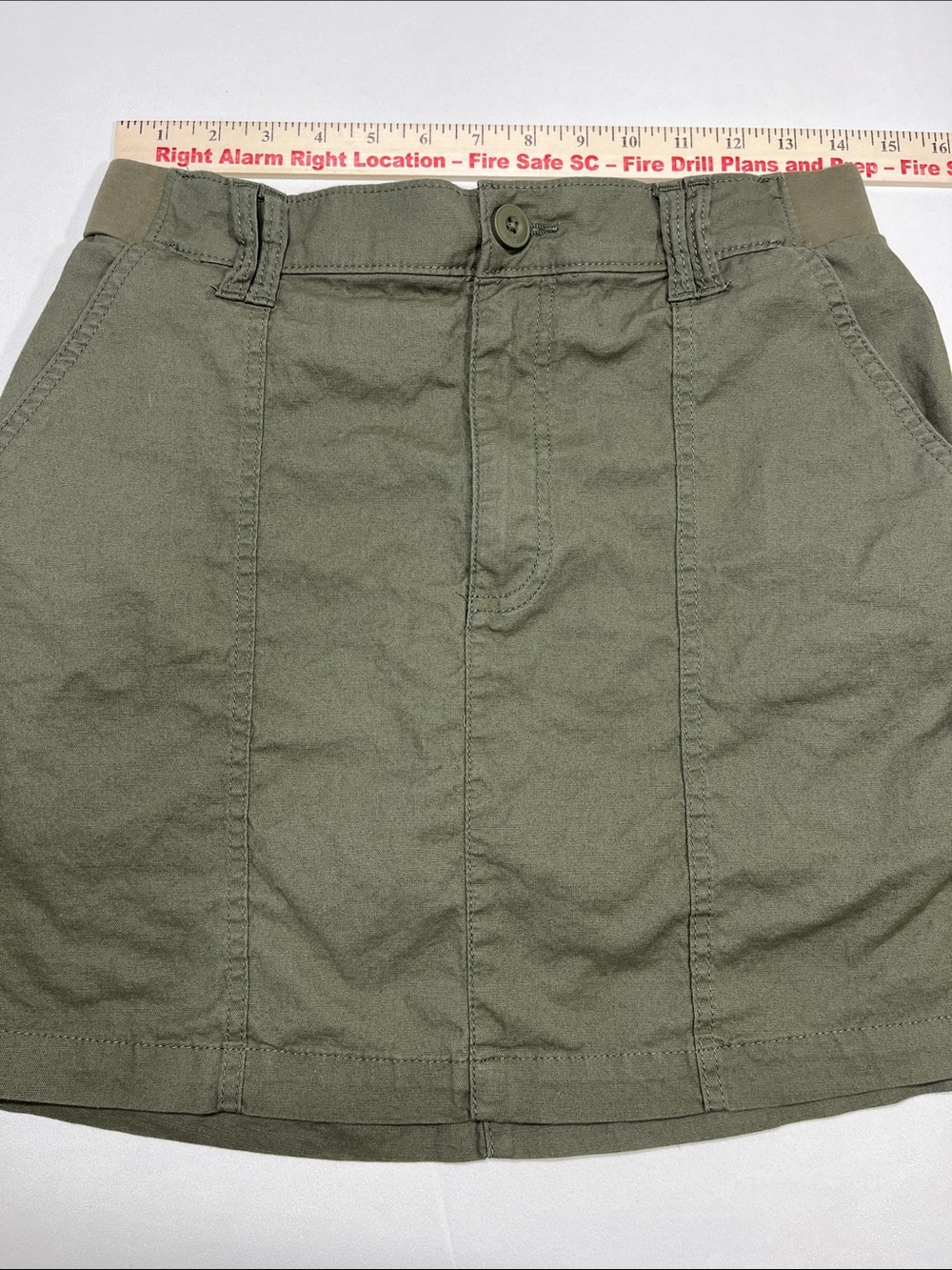 Lee Olive Green Utility Skort Women’s Size 6 Stretch Cotton